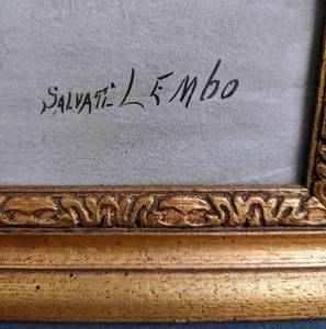 lot 253 image: Salvati Lembo Vintage Orientalist Watercolor Portrait of an Arab Gentleman