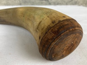 lot 193 image: Two Antique Powder Horns with Carved Details