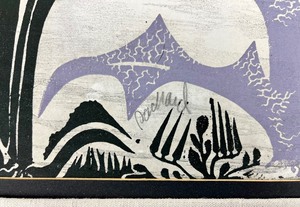 lot 2 image: Emmy Lou Packards Linocut Woodblock Print California Morning