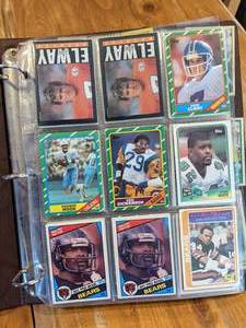 Estate Find  Vintage Football Cards Elway, Walter Payton, Dickerson, Bradshaw, Marino, Riggins, and More