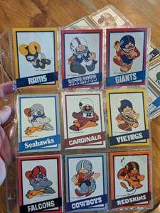 Estate Find  Hard-to-Find 1983 NFL Huddles Cards (19) Total Vikings, etc.