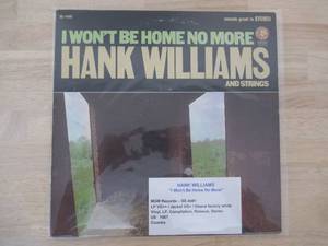 lot 66 image: Hank Williams - I Wont Be Home No More - 1967 - Vinyl Record LP