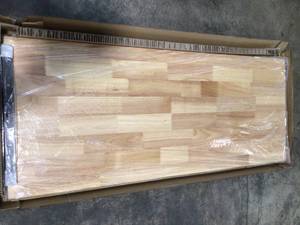 56 in. Solid Wood Work Surface for Heavy Duty Welded Steel Garage Storage System by Husky Customer Returns See Pictures