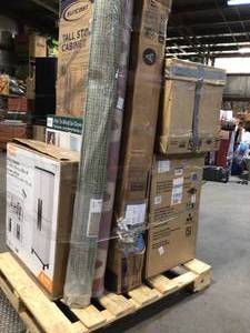 Pallet of Assorted Grage Cabinets and Storage Units various models and conditions Customer Returns See Pctures