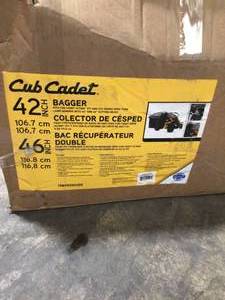 Original Equipment 42 in. and 46 in. Double Bagger for Zero-Turn Mowers, 2019 and After by Cub Cade Customer Returns See Pictures