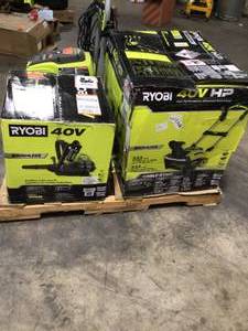 Pallet of Mixed Assorted Ryobi Power Tools Various Models and Conditions See Pictures