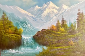 lot 4 image: Original Framed Oil on Canvas by Simon