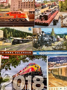 lot 120 image: Large Lot of Train Calendars