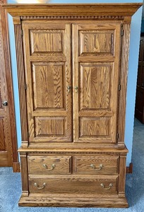 lot 142 image: Amazing Decorative Wooden Armoire Cabinet