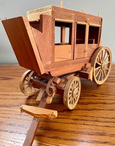 lot 286 image: Covered Wooden Wagons and Animals