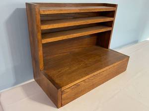 lot 30 image: Vintage Handmade Wooden StorageOrganizer with One Drawer