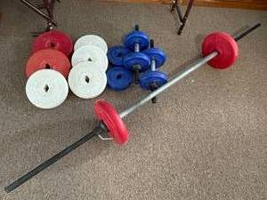 lot 32 image: Orbatron Weight Bench and Weights