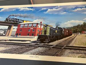 lot 41 image: Mike Danneman 1998 Steel Dawn Framed Print
