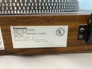 lot 46 image: Panasonic Direct Drive Turntable