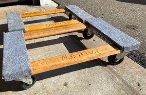 lot 255 image: 2 Wooden Rolling Carts
