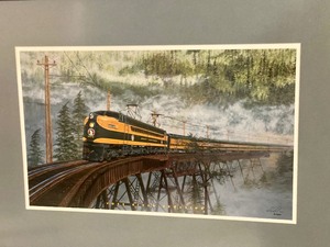 lot 29 image: Jim Jordan Foss River Crossing  Framed Print