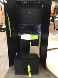 4-Piece Regular Duty Welded Steel Garage Storage System in Black (78 in. W x 75 in. H x 19 in. D) by Husky Customer Returns See Pictures