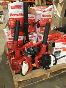 Pallet of Assorted Homelite Blower Vacs various models and Conditions Customer Returns See Pictures