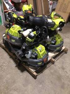 Pallet of Ryobi Backpack Blowers used  various Conditions Customer Returns See Picrtures