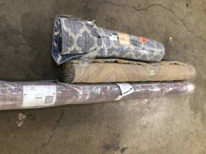 Lot of 3 Assorted Rugs Various Sizes See Pictures