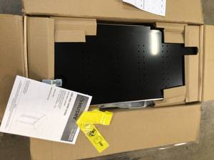 Ready-to-Assemble 24-Gauge Steel Wall Mounted Garage Cabinet in Black (28 in. W x 29 in. H x 12 in. D) by Husky Customer Returns See Pictures