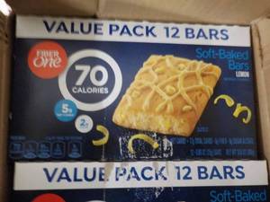 lot 219 image: 4 cases Fiber One Lemon Bars...