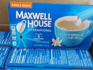 lot 272 image: Case of 8 Boxes Maxwell House Frenc...
