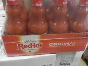 lot 303 image: 12 pack Franks 12 oz Red Hot Sauce...