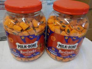 lot 342 image: 2 - 40 oz Jugs Milk Bone Maro Snack...