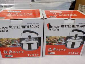 lot 348 image: 2 - YIXIN Stainless Kettles with So...