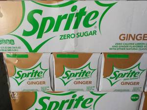 lot 349 image: 4 - 12 packs Sprite Ginger Zero Sug...