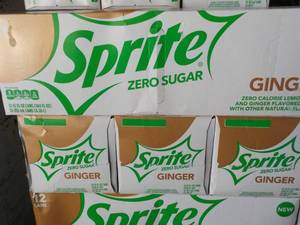 lot 351 image: 4 - 12 packs Sprite Ginger Zero Sug...
