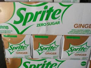 lot 352 image: 4 - 12 packs Sprite Ginger Zero Sug...