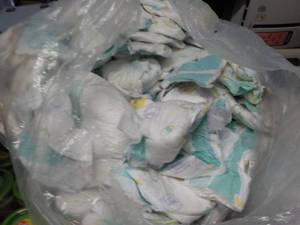 lot 360 image: 100 or so Newborn to 3 Mo Size Diap...