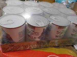lot 105 image: 12 pack Beyond Wild Canned Dog Food...