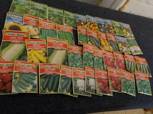 lot 120 image: 40 Vegetable and Flower Seed Packet...