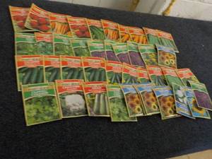 lot 123 image: 40 Vegetable and Flower Seed Packet...