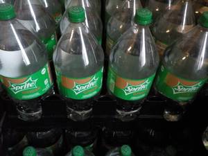 lot 174 image: 8 pack 2 Liter Bottles Sprite Ginge...
