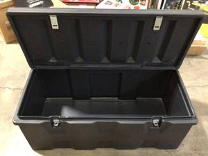 17.25 in. x 19 in. x 44 in. Matte Black Plastic All-Purpose Truck Tool Box Chest by Buyers Products Company Customer Returns See Pictures