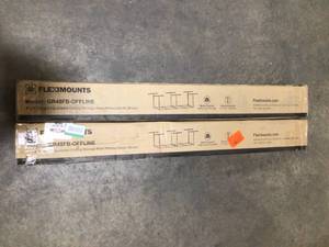 Black Adjustable Height Overhead Garage Storage Rack (96 in W x 48 in D) by FLEXIMOUNTS Customer Returns See Pictures