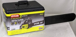 lot 66 image: RYOBI 20 in. 50 cc 2-Cycle Gas Chainsaw with Heavy-Duty Case