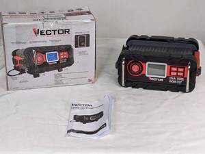 lot 53 image: VECTOR 15 Amp Automatic 12V Battery Charger with 50 Amp Engine Start and Alternator Check