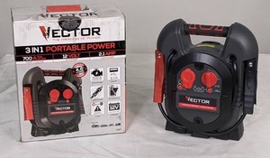 lot 91 image: VECTOR 700 Peak Amp Jump Starter, One USB Charging Port, Rechargeable