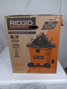 lot 133 image: New RIDGID 16 Gal. 5.0-Peak HP NXT WetDry Shop Vacuum