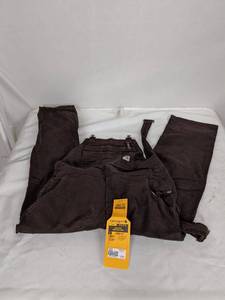 lot 145 image: New Womens Carhartt Rugged Flex Loose Fit Canvas Bib Overalls - Short 46