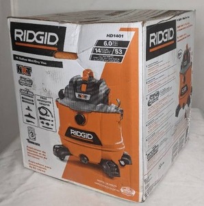 lot 154 image: RIDGID 14 Gal. 6.0-Peak HP NXT WetDry Shop Vacuum with Accessories