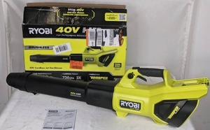 lot 30 image: RYOBI 40V HP Brushless 190 MPH 730 CFM Cordless Battery Jet Fan Leaf Blower (Tool Only)