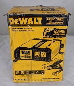 lot 104 image: DEWALT 1000-Watt Portable Car Power Inverter with Triple USB Ports