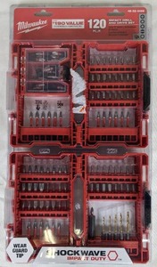 lot 89 image: Milwaukee - 48-32-4498 - SHOCKWAVE Impact Duty Alloy Steel Drill and Screw Driver Bit Set - 120 Pcs.
