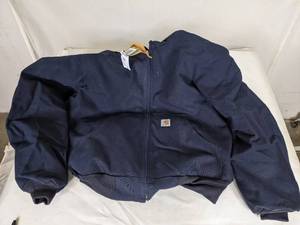 lot 115 image: Carhartt Mens Duck Active Thermal-Lined Hooded Jacket (Large Loose Fit)